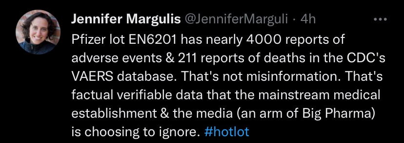 ablemelba's tweet photo. #hotlot
It used to be lots were distributed to single areas.
Until years ago, when a cluster of deaths in 1 location from 1 vaccine lot occurred.
After, they spread lots around the country.
This should be a major news story, but we know that msm is propaganda, not actual news. https://t.co/0Y8q4k4hBQ