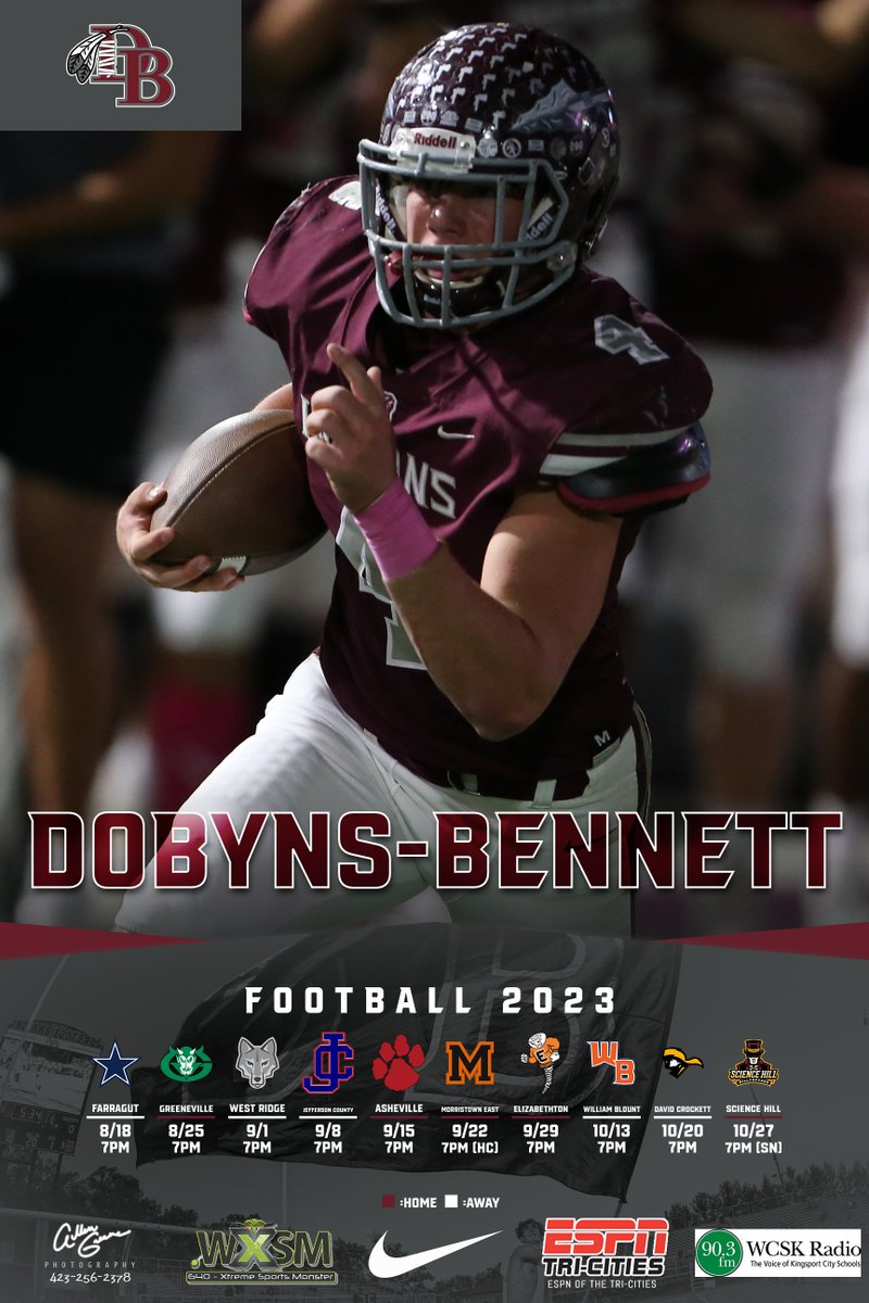 Tribe Athletics (@kcs__athletics) on Twitter photo Mark your calendars! The schedule is set for the 103rd season of Dobyns-Bennett Football! #RollTribe <a href="/DBHS_FB/">DB Football</a>
More Info & News Release --> edl.io/n1703681
📸: <a href="/AllenGreenePhot/">Allen Greene</a> Mark your calendars! The schedule is set for the 103rd season of Dobyns-Bennett Football! #RollTribe <a href="/DBHS_FB/">DB Football</a>
More Info & News Release --> edl.io/n1703681
📸: <a href="/AllenGreenePhot/">Allen Greene</a>