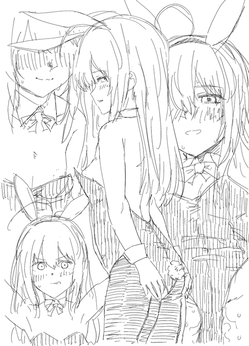 来年うさぎ年らしいのでえっちなvividrabbitさん描いておきました 