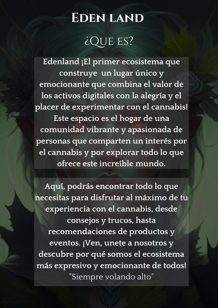 CannabisEden's tweet photo. Actualización importante ⚠️
Presentamos el metaverso 
Cannabis Edén
Edenland 🎉 
#NFTCommumity #NFT #NFTsales #NFts #Web3 #Metaverso #NFTProjects #NftColllector #WeedLovers https://t.co/CPfO2uovKa