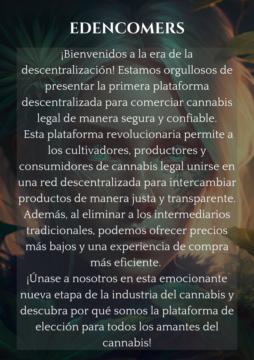 CannabisEden's tweet photo. Edencomerce🚀 https://t.co/0pBq954IzN