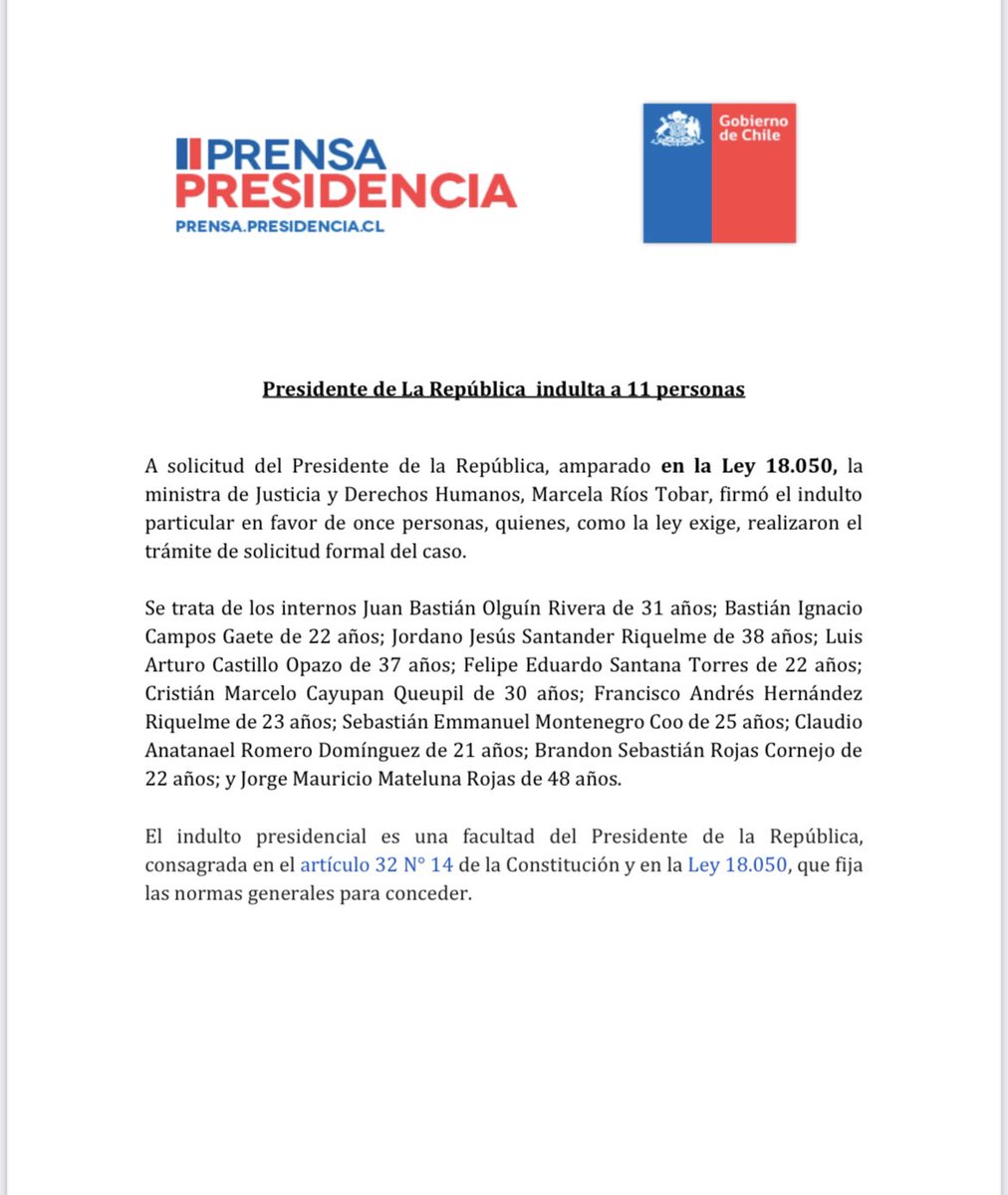 andreslongton's tweet photo. Presidente @GabrielBoric su preocupación por la seguridad es una cortina de humo. Indultar a delincuentes del Estallido Social es inaceptable. No habrá acuerdo alguno con el Gobierno en esas condiciones. No amparamos a los delincuentes https://t.co/7FLm44JjZd