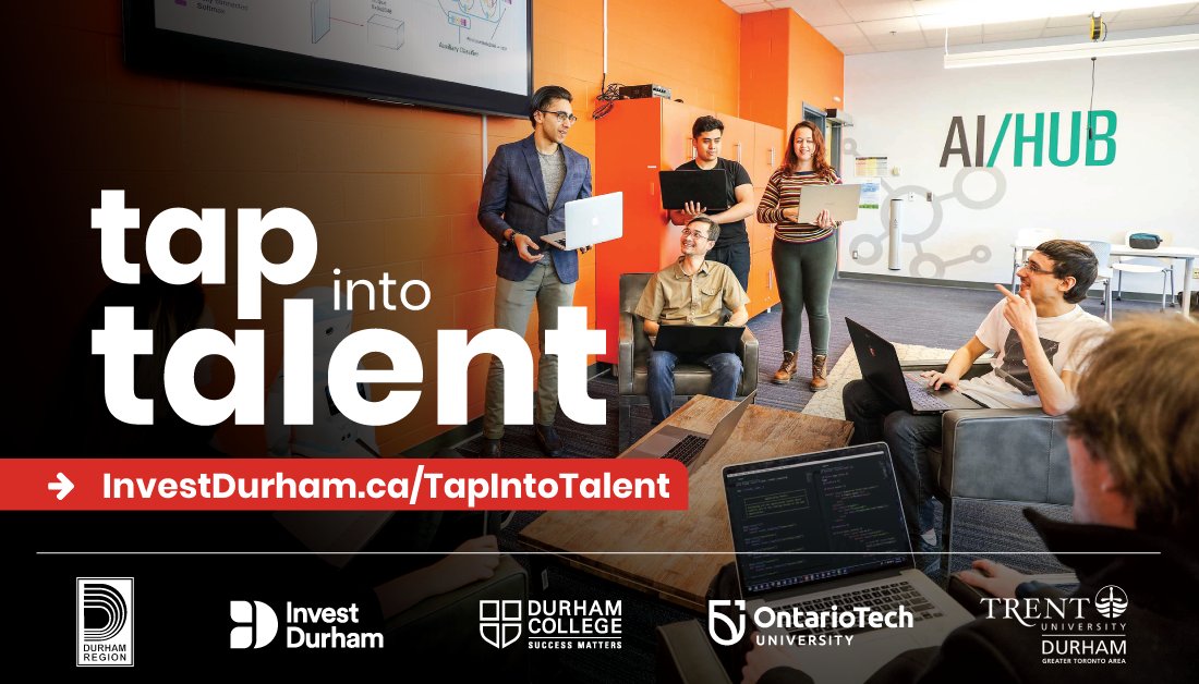 InvestDurham's tweet photo. Durham Region’s business and innovation community has an advantage – the tri-institutions: @DurhamCollege, @OntarioTech_U, and @TrentUDurham. Learn more about how your business can leverage this opportunity to #TapIntoTalent: https://t.co/AVDn3jzfR8

#DurhamRegion https://t.co/TQIXxw31mQ