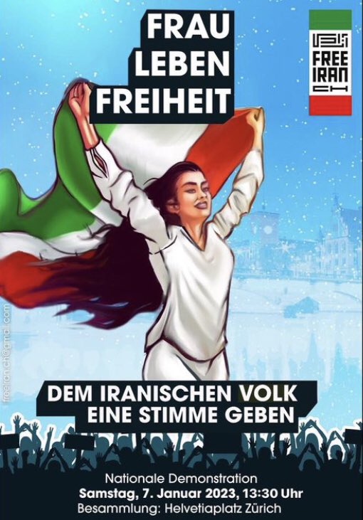 Lasst uns das Jahr mit einer lautstarken,  nationalen Kundgebung beginnen. Es erwarten euch viele tolle Gäste aus Kunst, Kultur und Politik. Meint Ihr wir knacken den letzten Rekord von 4000?
#IranRevoIution2022 #WomanLifeFreedom