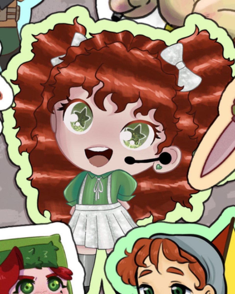 And here’s my chibi btw 🥹 I wanted to keep it in theme, but with a twist! 😉 …which is genderbend, so not that surprising in my case… I have this whole idol AU in my head sooo… maybe there will be more of this? 😏