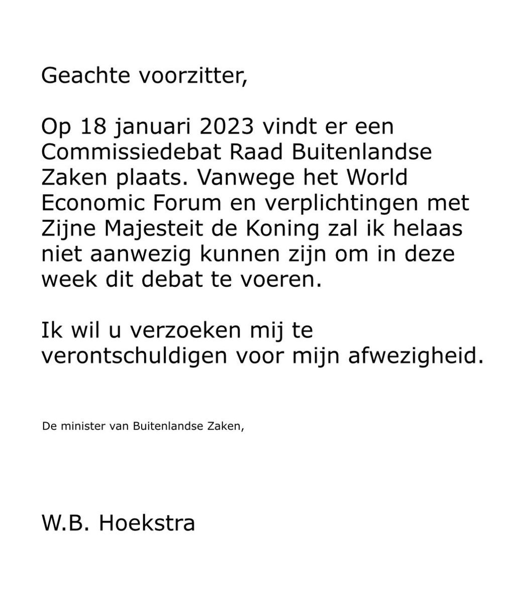 WybrenvanHaga's tweet photo. Ongehoord. Minister verkiest achterkamers boven de Tweede Kamer en schoffeert daarmee het hoogste orgaan dat, in tegenstelling tot het World Economic Forum, wél democratisch gekozen is. Ik verzoek Kamervoorzitter @Vera_Bergkamp dringend om deze afmelding niet te accepteren.
#BVNL https://t.co/yDRX6lgHmy