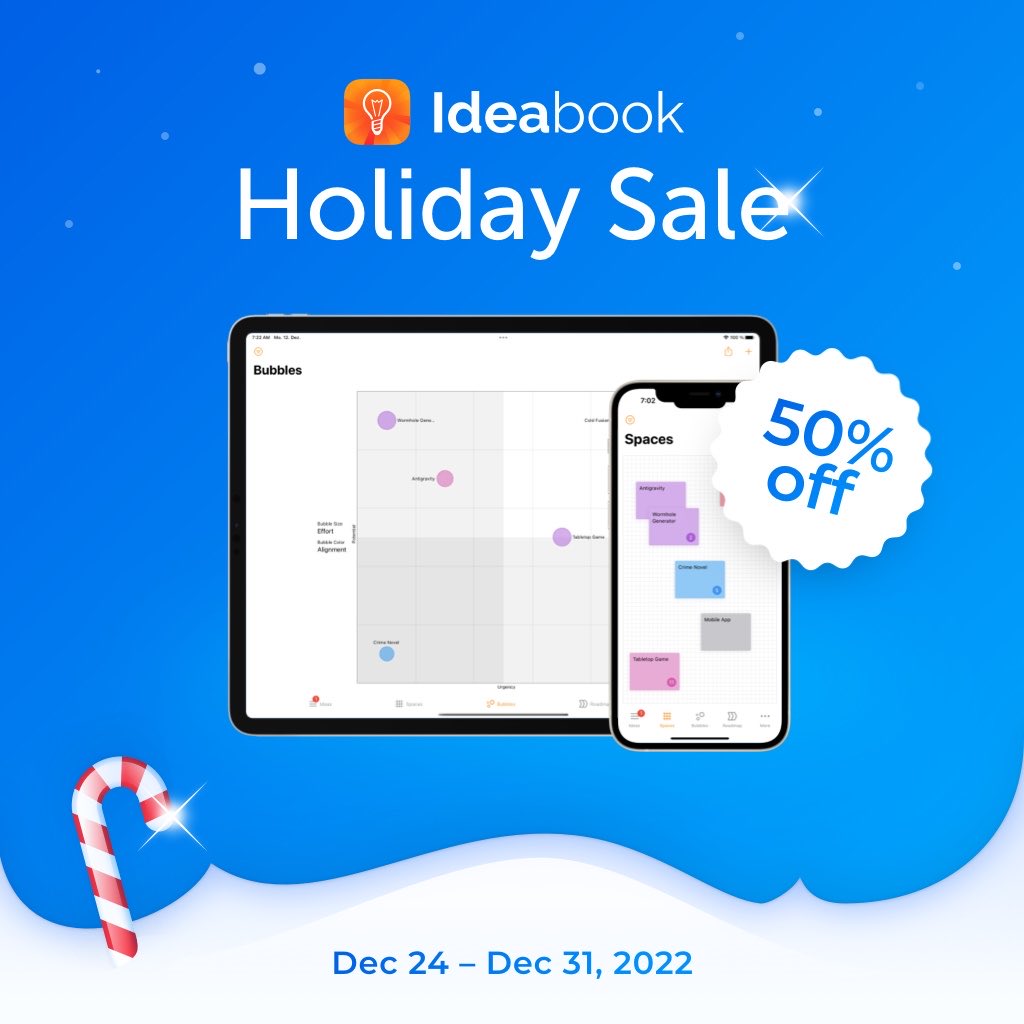 elemtools's tweet photo. Happy New Year! Last chance to save 50% on #Ideabook for #iOS: Focus on your best #ideas now: https://t.co/BcdyLmOoIc https://t.co/ls2CQOKIvq