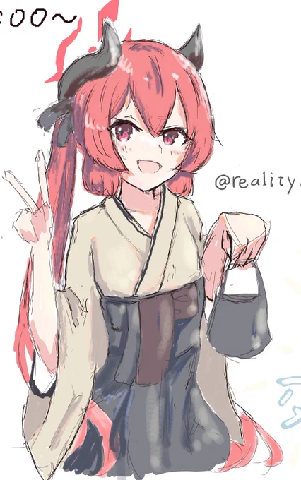 絵チャで描いたジュンコちゃん(正月)#ブルーアーカイブ 