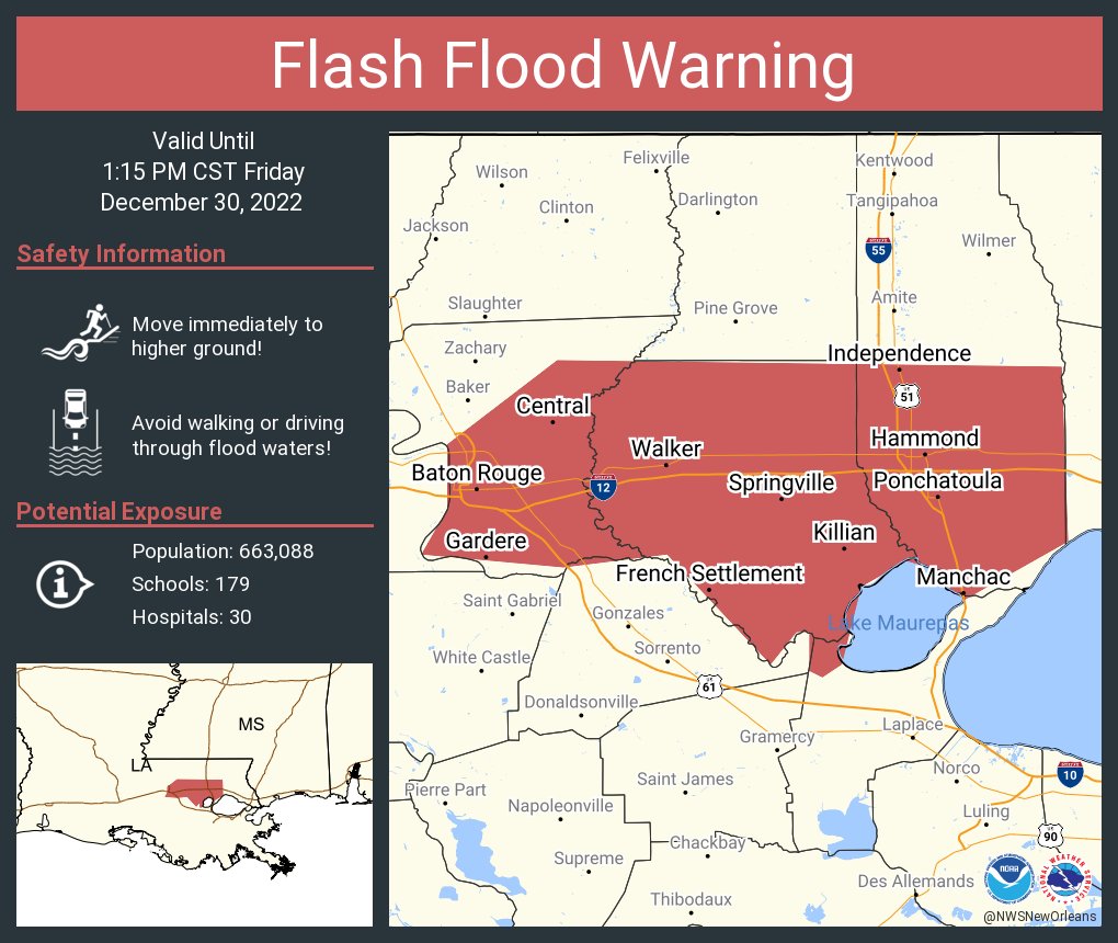 Sharon Weston Broome on Twitter "Parts of East Baton Rouge Parish are under a flash flood
