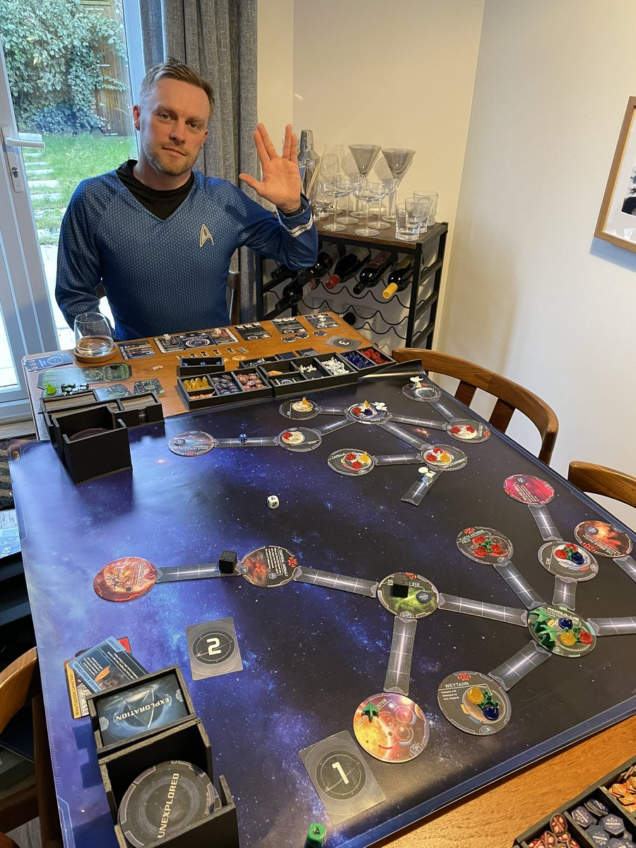 rhys_goode's tweet image. Fun, nerdy day with the fiancé (he just attacked me for no reason…it’s going well…) #startrek #boardgames #LGBTQI