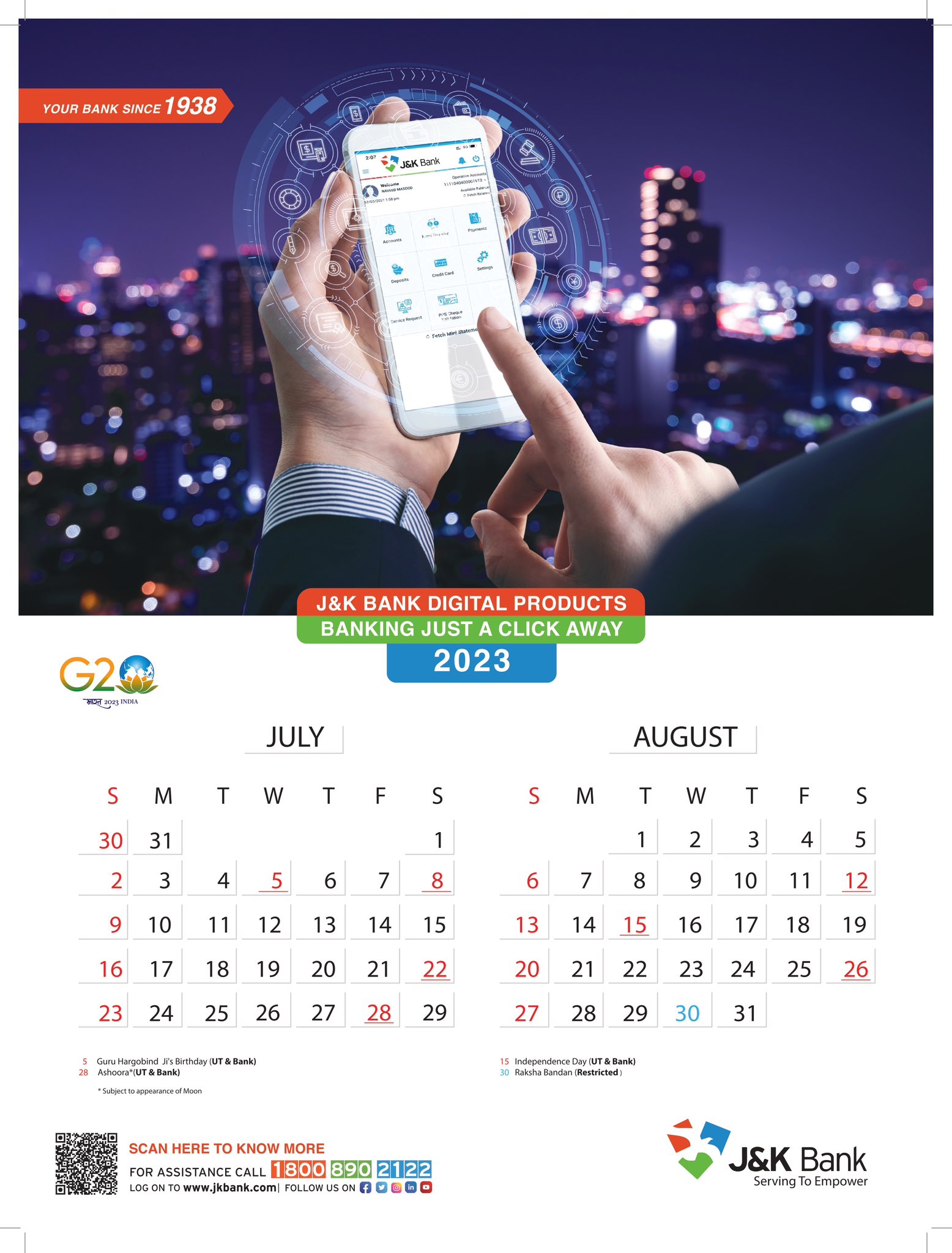 J&k Bank Wall Calendar 2023 Shop Wholesale boys.velvet.jp
