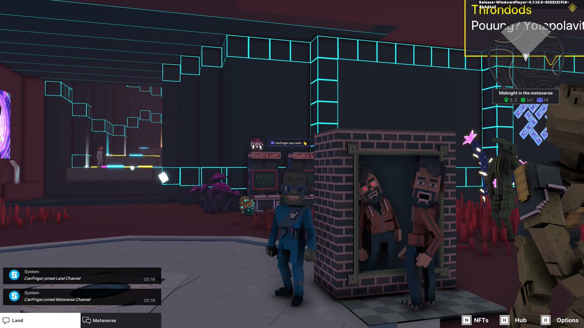CarrFinger's tweet photo. @TheSandboxGame @steveaoki @TheOfficialA7X @suecothechild @ParisHilton @deadmau5 @blond_ish Celebrating the end of the year in @TheSandboxGame Metaverse! ✨🎇 https://t.co/xW36Lw8tS1