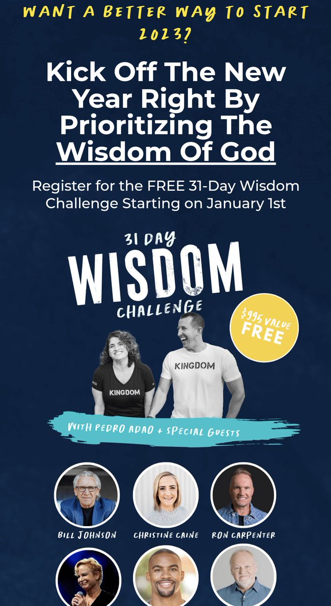 Mother_Matters's tweet photo. 2 days!!!  We are almost into 2023! 🎉♥️

Sign up today! https://t.co/LAiIYZ8pSx

The Wisdom Challenge is designed to help you grow in your faith, gain clarity on what matters most, &amp; discover practical ways to apply biblical principles into every area of your life.

Join us!! https://t.co/KoShFuYXJu