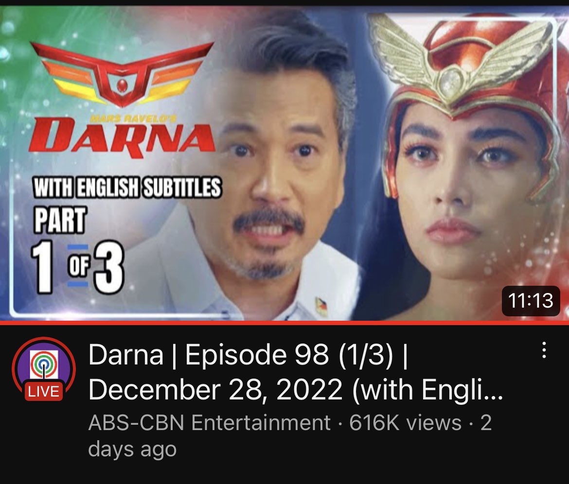 theDarnaWiki's tweet photo. Darna episodes 98 and 99 have now been correctly labeled on YouTube and today’s episode is officially labeled ep 100 #darna #DarnaXtraNewYear #DarnaCrimeAfterCrime #DarnaSpace #darnaaftereffects https://t.co/1u2yKfbG9g