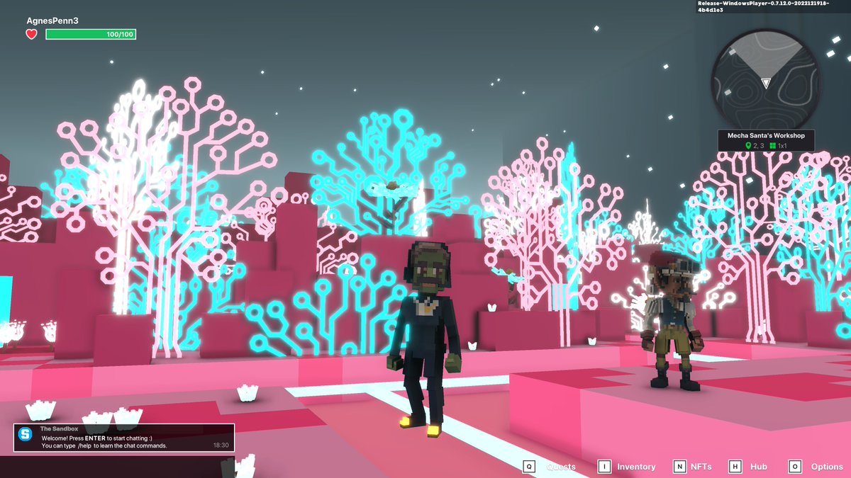AgnesPenn3's tweet photo. @TheSandboxGame I found  the circuit board trees! 🤖🎄 I participated in the #SeasonsGreetingsTSB challenge for a chance to win an NFT! https://t.co/sya6XgYpV4
