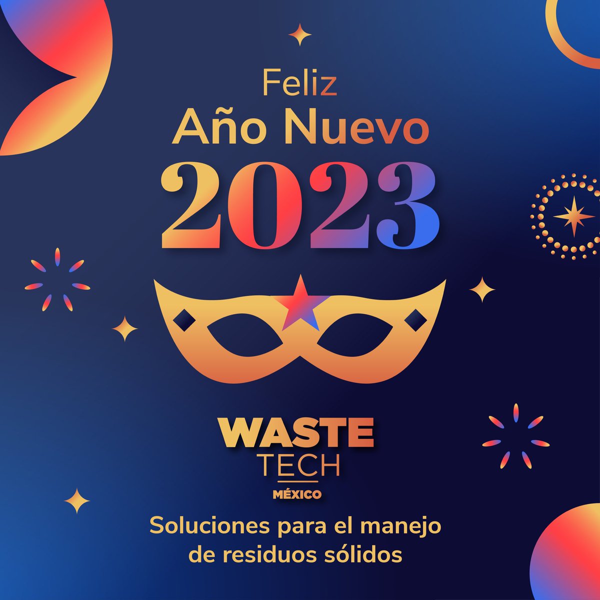 WasteTechMX's tweet image. ¡Nuestros mejores deseos para el nuevo año! #smartwastesolutions