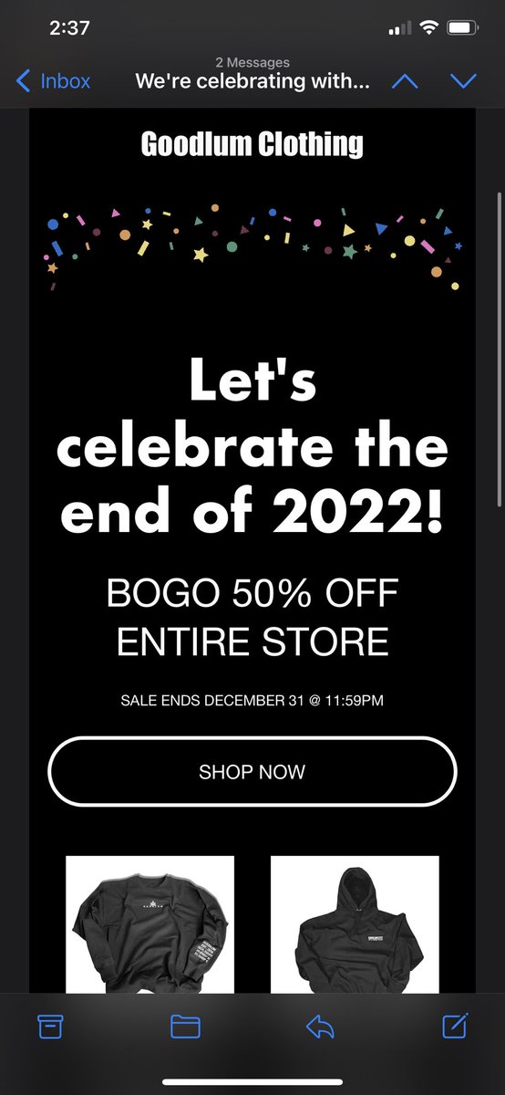 BOGO 50% off sale
goodlumclothing.com 

#goodlumclothing  #hoodie #tshirt #streetwear #menswear #culture #lifestylebrand #clothingbrand #fashion #designerbrand #blackowned #bogosale