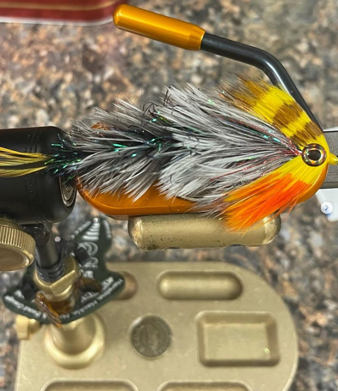 Saltwateronfly's tweet photo. appsouthflyco
4.5 in πͺΆ changer possibly imitate a big thread fin shad or small yellow perch either way I bet the small jaws will eat it lol. Tied on a couple Daiichi x452s. #daiichiff #tnflyco #featherchanger #mroflies #smalliesonthefly https://t.co/a5jMjoLpcC