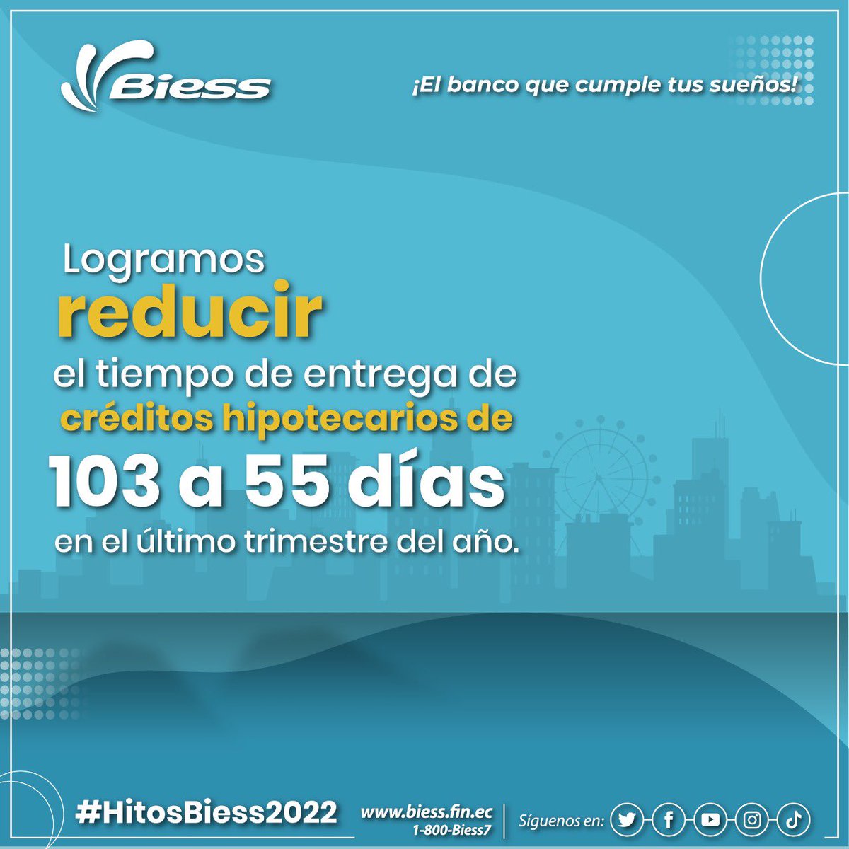 cjarosemena's tweet photo. Mejoras constantes!
 
Redujimos el tiempo de entrega de #PréstamosHipotecarios de 103 días, en enero de 2022, a 55 días en el último trimestre de este año.
 
#HitosBiess https://t.co/8BlgSKFySY
