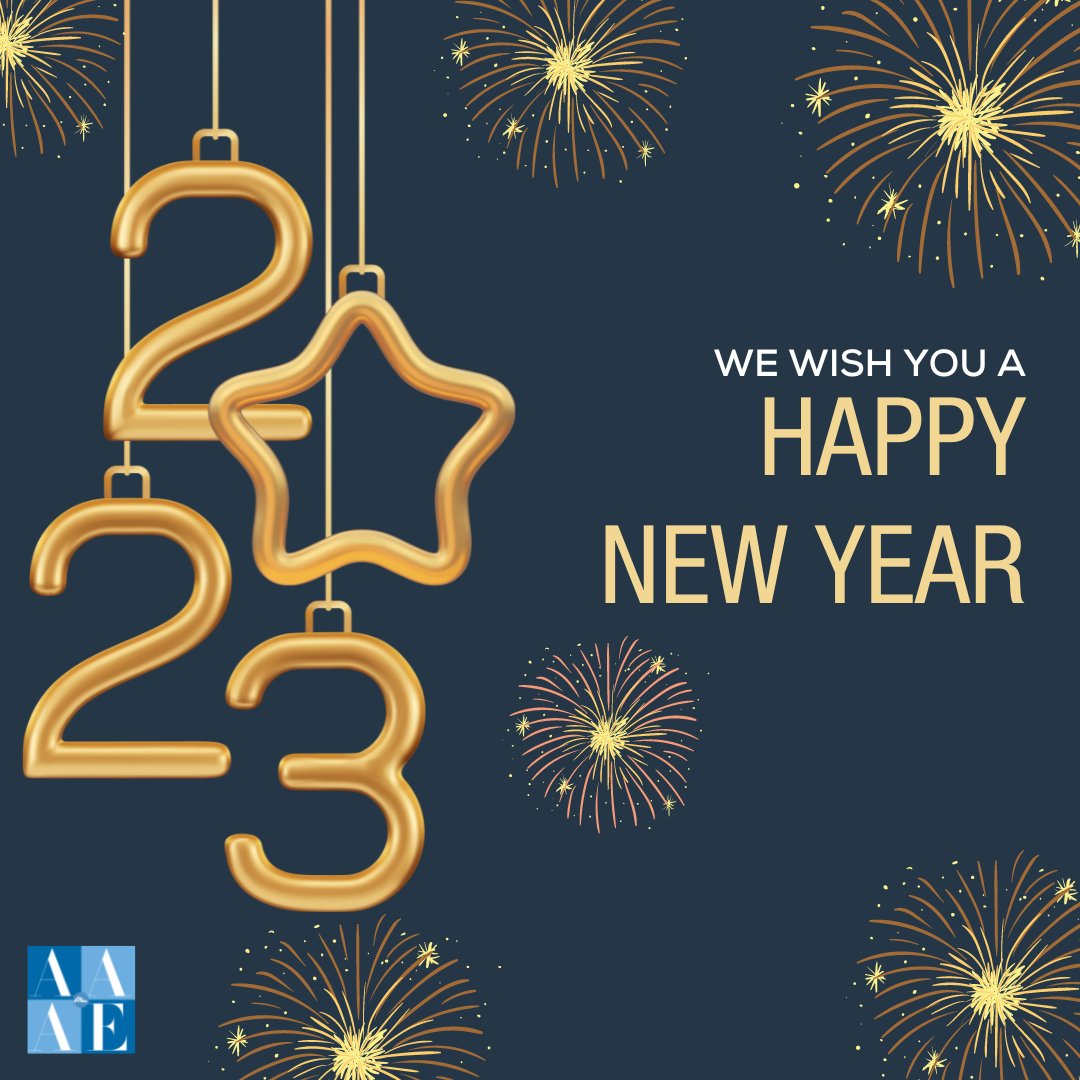AAAEDelivers's tweet photo. Happy New Year! We know 2023 will be filled with great success and continued collaboration! #aaaedelivers #HappyNewYear https://t.co/RBCGenN9jE