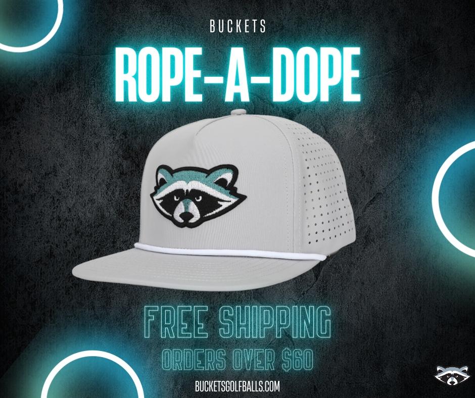 buckets_golf's tweet photo. Our Rope-a-Dope is Buckets answer to the classic rope hat, cool grey exterior w an ice white rope, along with Buckey &amp; our classic script logos will definitely get the people staring at you on the driving range, (but not because of your swing).

FREE SHIPPING orders over $60. https://t.co/KIil4Uy2RC