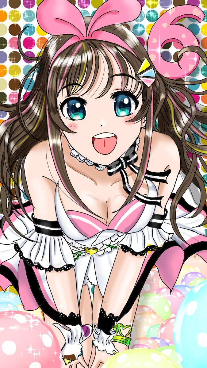 キズナアイ 「今年も色々描きましたアイちゃんのYouTubeチャンネルで選ばれた左上の6周年の」|かず💻🎮🖼のイラスト