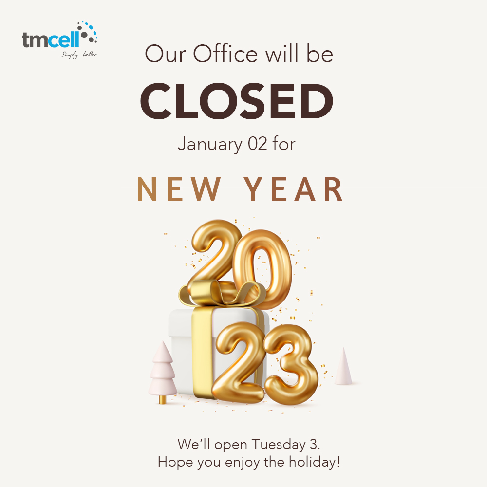 TM_Cell's tweet photo. We will be closed on Monday 02, We’ll return on Tuesday 03. 
Hope you enjoy the Holidays! https://t.co/G8fRMv3gAs