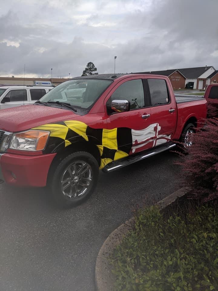 jason_baxtrom's tweet photo. Tundra I did about 4 years ago . One of my first trucks #trucks #maryland #airbrush #marylandflag https://t.co/3fyyZ7ZbKh