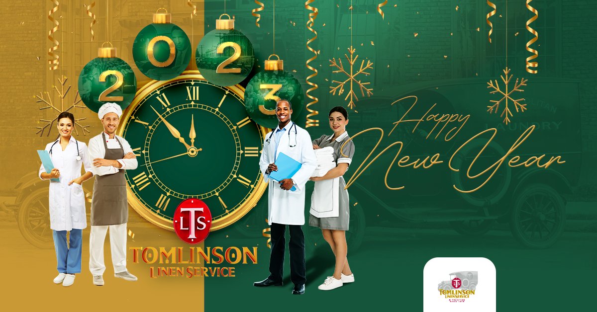 What are your resolutions? #HappyNewYear from Tomlinson Linen! 🕛