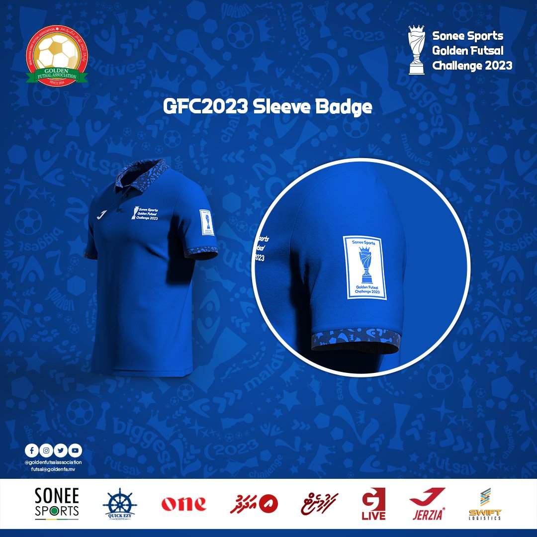 Sonee Sports Golden Futsal Challenge 2023 - Hand Badge
Google Drive Link (bit.ly/handbadgegfc20…)

#SoneeSports #GFC2023 #GoldenFutsalChallenge #SoneeSportsGoldenFutsalChallenge2023 #GoldenFutsalAssociation #Maldives