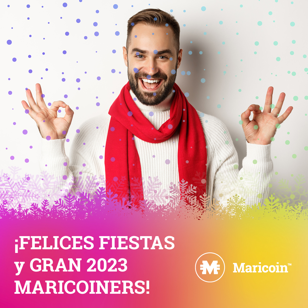 maricoinoficial's tweet photo. #Maricoiners, esperamos que estéis pasando unas #felicesfiestas y os deseamos un gran #añonuevo #2023. 

🌈 https://t.co/xIdlZe9BKd https://t.co/pJ1NqLK3BJ