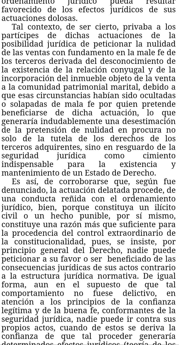 WilsonGomezGB's tweet photo. Sentencia N° 1147 del 14/12/2022 Sala Constitucional @TSJ_Venezuela Falsa atestación ante funcionario público, al ocultar su relación jurídica marital y sustraer del conocimiento público que el inmueble pertenecía a la comunidad económica matrimonial 🧐🦉
https://t.co/UlV984X6qa https://t.co/z8bIhNoBid