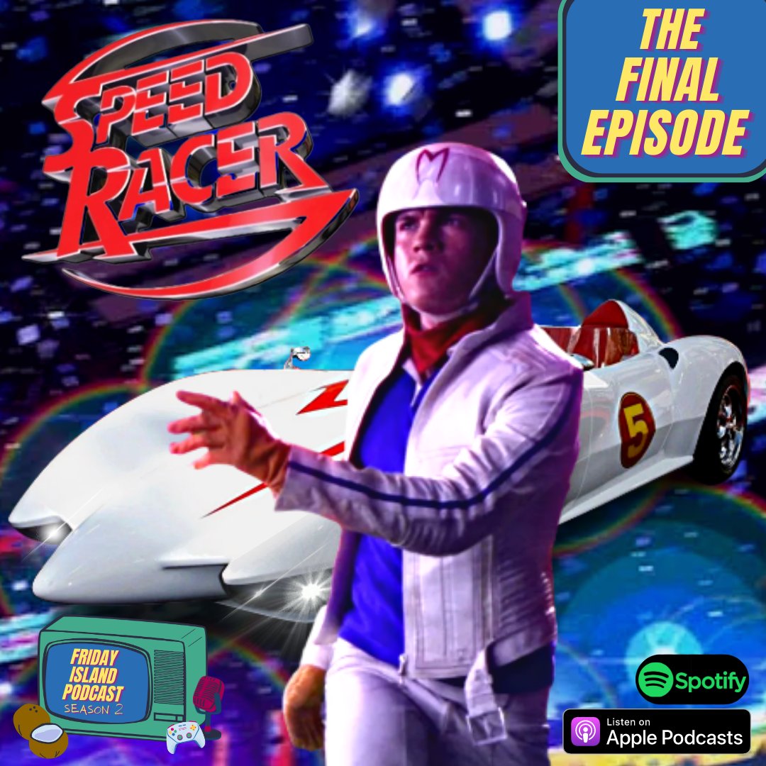 FridayIslandPod's tweet photo. Maybe if #savethepodcast caught on it wouldn’t be over… but some things weren’t meant to be… 

S2E53: FINALE - #SpeedRacer &amp; Gettin Sentimental is out on all #podcast streaming platforms now!

https://t.co/gJc6ZW7GOK

#finalepisode #theend #moviepodcast #finale #SpeedRacer2008 https://t.co/GtkksyMvAy