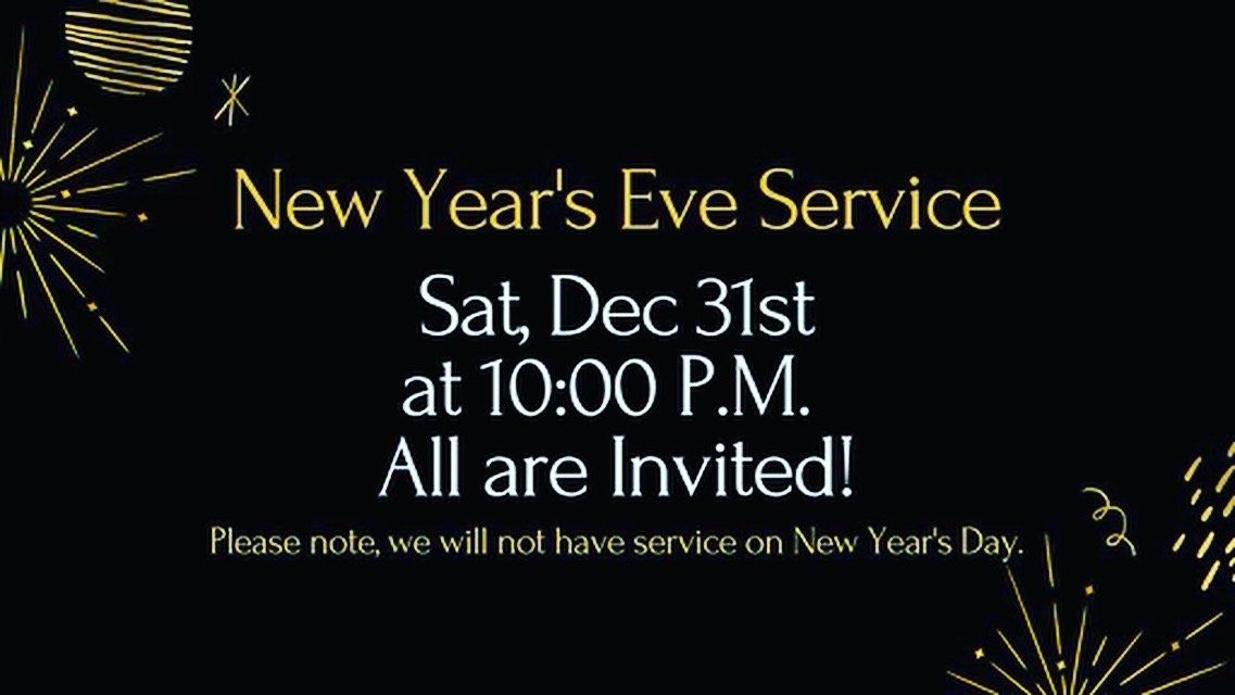 truthcenter's tweet photo. Bring in the new year at our New Year’s Eve service tomorrow at 10 pm. All are invited!
#newyearseve #church #truthcenter https://t.co/MdcgynqD11