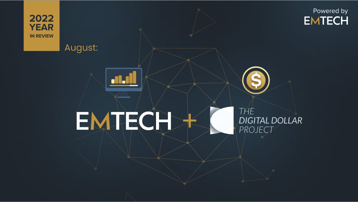 emtech_inc's tweet photo. Capping the busy month of August we announced our participation in the @Digital_Dollar_ Technical Sandbox Program to explore the future state of the US financial system and the impact of a potential US CBDC
#2022Highlights #YearInReview #Emtech2022Wrapped #digitaldollar https://t.co/naPgxDyOyH