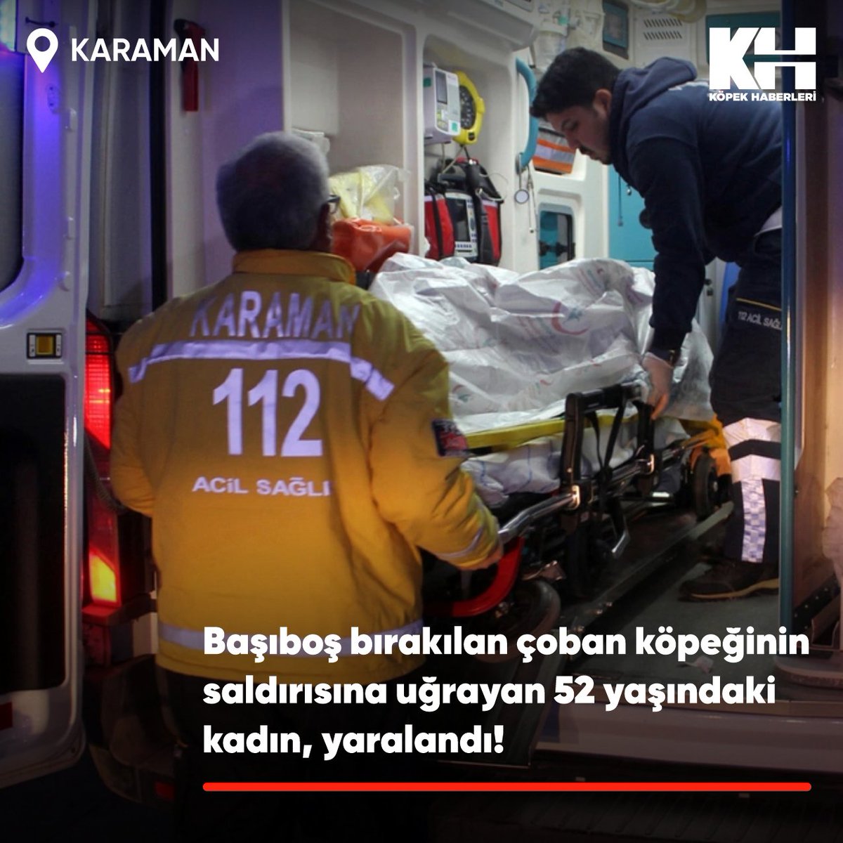 Karaman'ın Burunoba köyünde, 52 yaşındaki Zülfiye Akbulut, evinin önünde, komşusuna ait başıboş çoban köpeğinin saldırısına uğradı. 
#kuduz .
Vücudunun çeşitli yerlerinden yaralanan Akbulut sağlık ekiplerince Karaman Eğitim ve Araştırma Hastanesi'ne kaldırılarak, tedaviye alındı.