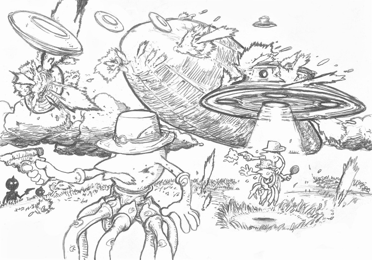 【火星人キャトルドライブ団 VS 3メートルの宇宙人野盗団】 