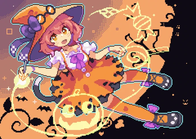 #今年も残りわずかなのでお気に入りの4枚を貼る #pixelart #ドット絵今年は昨年に比べれば作品ちゃんと描けたような気がするぞ。来年もこの調子で頑張るのでよろしくです。 