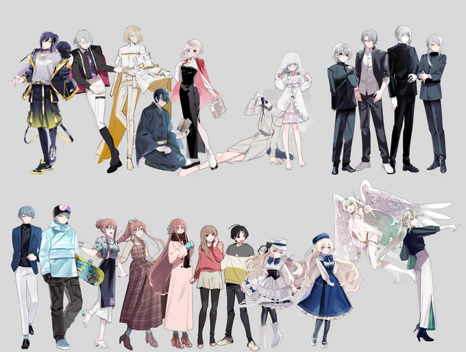 2022年に趣味でTRPGとかで描いた立ち絵です! 