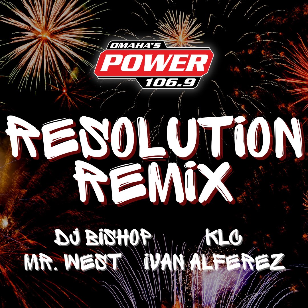 power1069's tweet photo. 💥RESOLUTION REMIX!💥
Ring in the New Year 🍾 with the BIGGEST SONGS 🎶 of 2022 &amp; Omaha's HOTTEST DJs! 🔥 Mr. West, Ivan Alferez, DJ Bishop &amp; KLC mixing you all the way into 2️⃣0️⃣2️⃣3️⃣! 🥂 Party starts on New Year's Eve afternoon! ⏰ @DJBishop2g @djklc402 @Mrwest402 @DjIvanAlferez https://t.co/HsMaW9am1Q