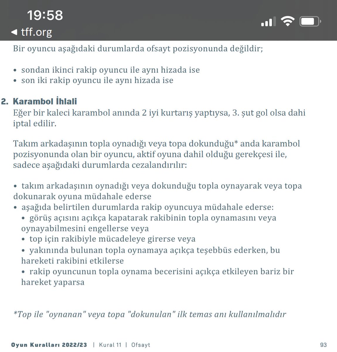 Sivasspor'un golünün iptal sebebi Fifa Dünya Kupası'nda ilk kez denendikten sonra ligimizde de uygulanmaya başlanan yeni karambol kuralı. Herkesin gözünden kaçmış.