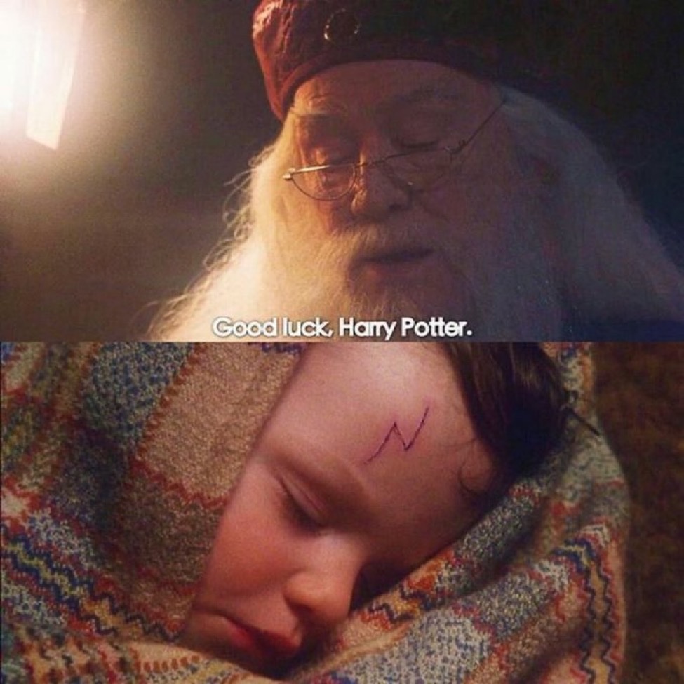 "Good luck, Harry Potter."