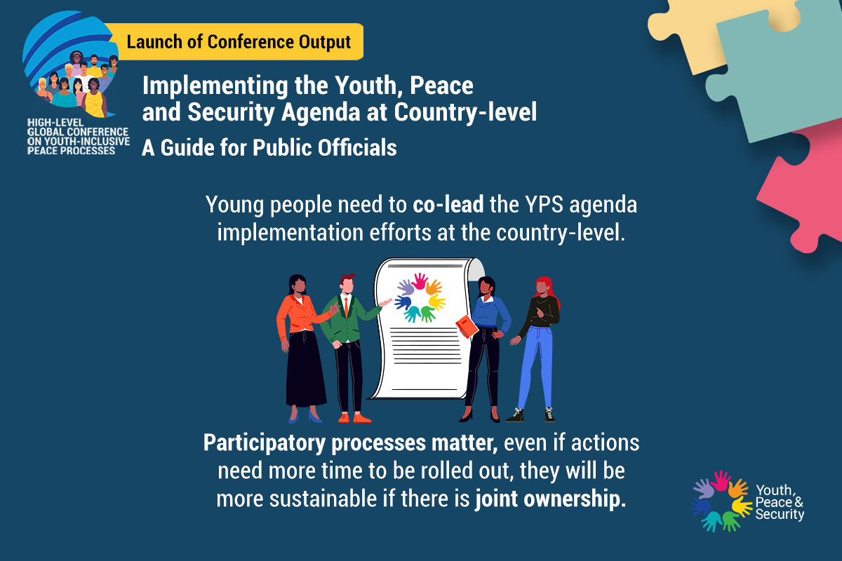 UNYouthAffairs's tweet photo. Are you looking for a guide for public oﬃcials to implement #Youth4Peace 🕊️ at country-level? 

Check out this Guide for resources to support inclusive youth participation in peace efforts ➡️ https://t.co/udWuRX2T2r https://t.co/nA8EqiIx9u