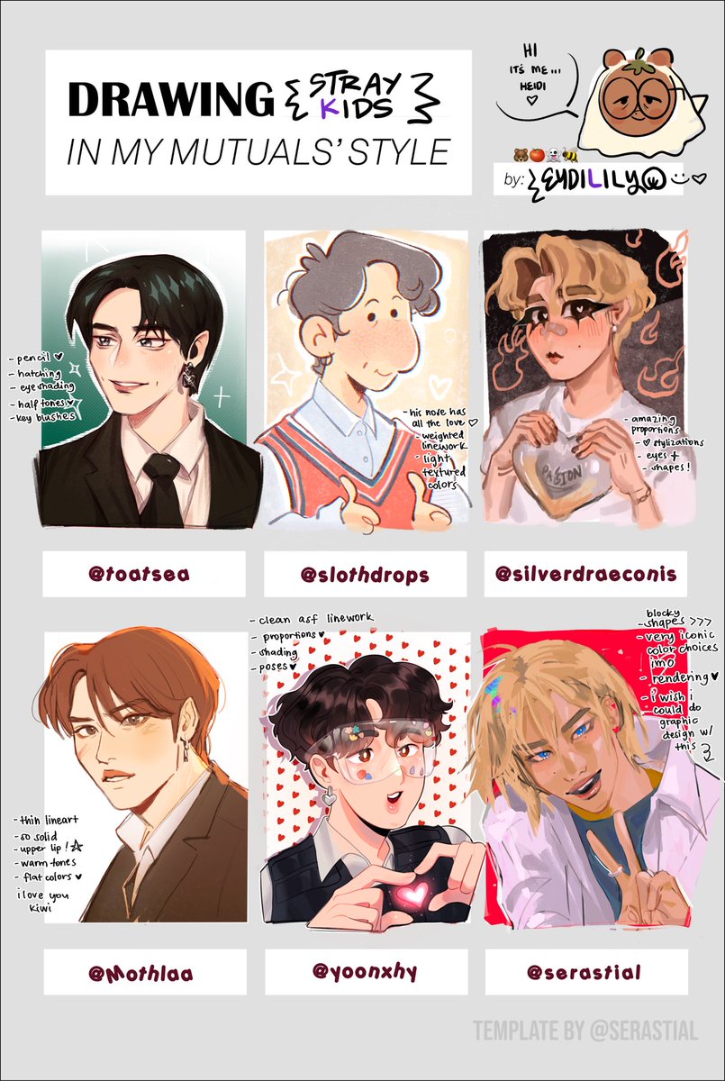 i drew some of skz in my moots styles !!! 💗

#straykidsfanart 