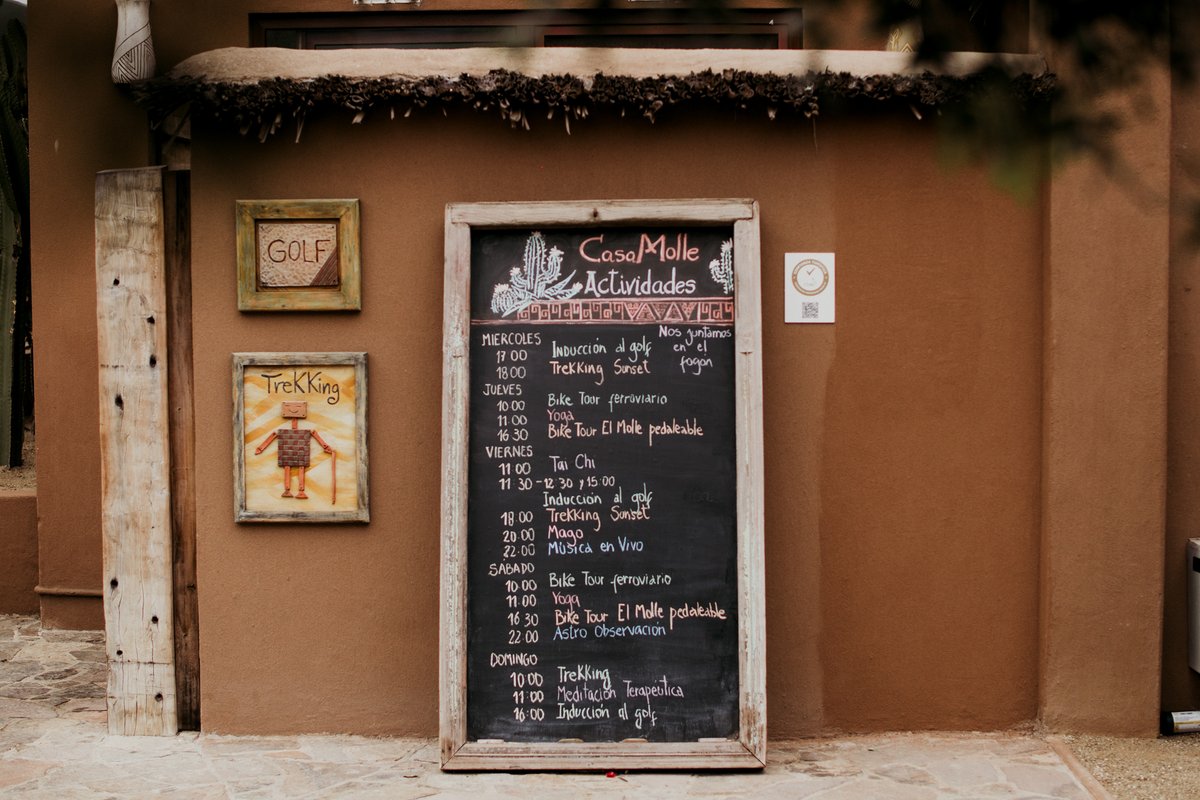 CasaMolleVilla's tweet photo. La famosa pizarra que está en el pasillo central contiene todas las actividades que puedes hacer en nuestro hotel, no dejes pasar ninguna!
.
.
The famous chalkboard located in our central hallway lists all the activities available at our hotel. Don't miss out on any of them! https://t.co/BasnEr3o1p