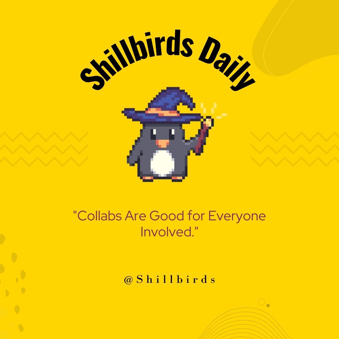 ShillBirds's tweet photo. Collaborating with similar businesses or those that compliment yours is a great way for all parties to cross-pollinate each other's communitys & gain exponential growth. Don't be afraid to ask.
-
-
-
#shillbirds #dailygrowthtips https://t.co/6icRiXyQ8A