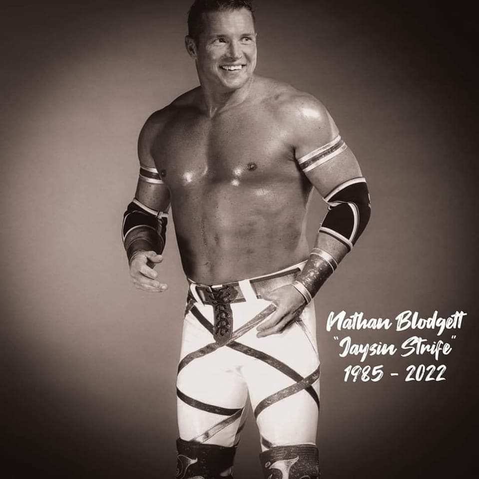 jvbtweets's tweet photo. Indie Wrestler Jaysin Strife has passed away At 37. the wrestling world has lost another young talented wrestler, my condolences to his family and friends 
Rest In Peace 🕊️
#Wrestler #RIPJaysinStrife #JaysinStrife #WWE #RIP #RestInPeace #Indies #IndieWrestler #NWA #AEW #MPW https://t.co/Q7vNiqY0Op