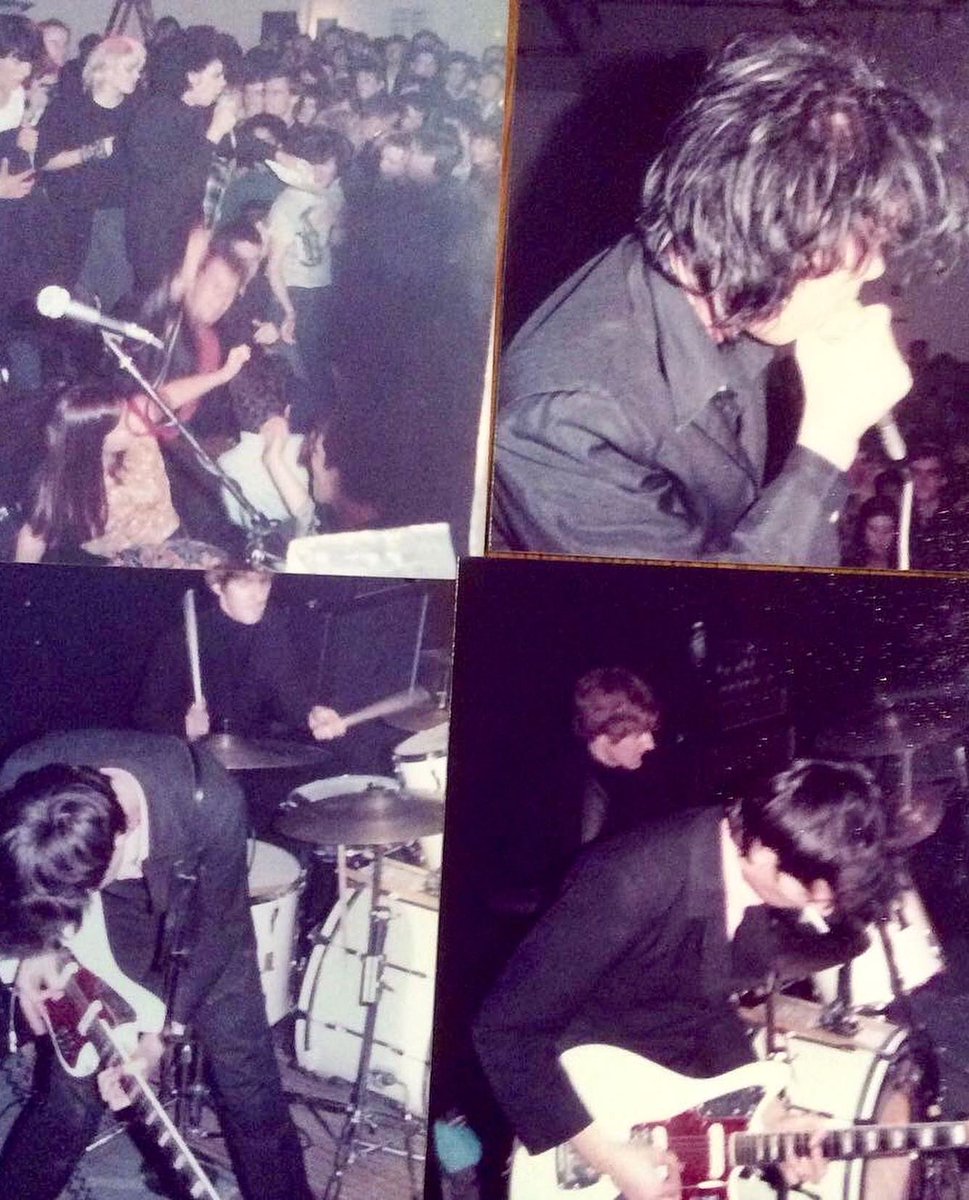 ROWLAND S. HOWARD (24/10/1959~30/12/2009) photos taken at a completely wild ‘Birthday Party’ gig in Fitzrovia (1981) perched on an amp, shooting shakily with an Olympus OM10 #rowlandshoward 🖤🌹🖤 #Shivers