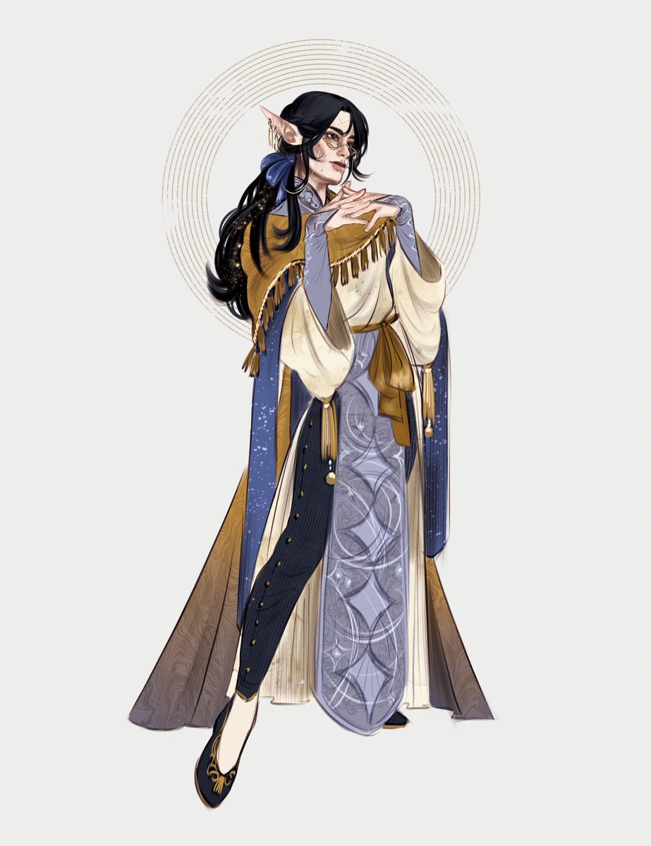 spaceelf_art's tweet photo. “Let's move from the stateroom, through the galley
Deck level with stars like an endless sea💫” Finally did some more concept sketch work for my star charting god character, Lambent ✨ https://t.co/tnwmBJBCl9