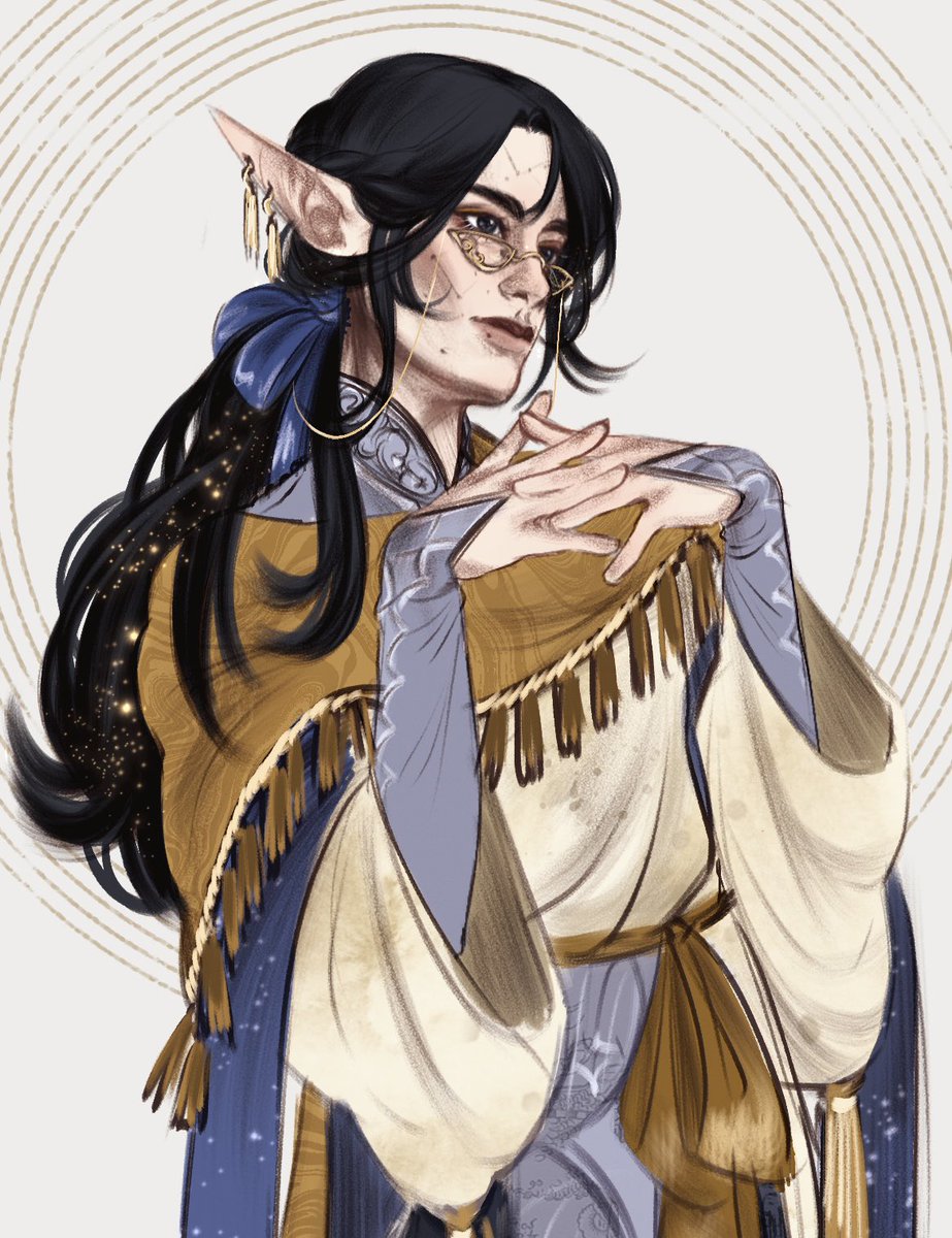 spaceelf_art's tweet photo. “Let's move from the stateroom, through the galley
Deck level with stars like an endless sea💫” Finally did some more concept sketch work for my star charting god character, Lambent ✨ https://t.co/tnwmBJBCl9